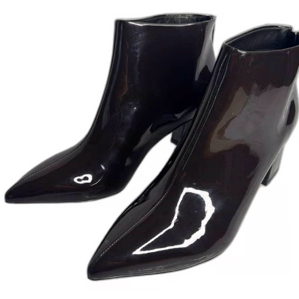 VHNY Elegant Black Patton Ankle Boots